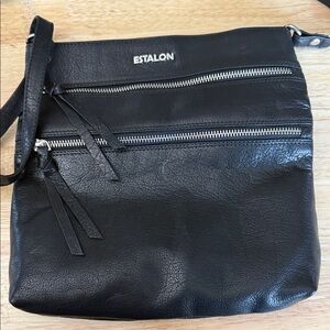 Black Leather Crossbody Bag